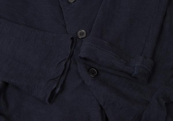 Y's Blue Cotton Wool Asymmetric Cardigan Size 2