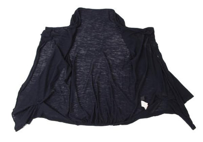 Y's Blue Cotton Wool Asymmetric Cardigan Size 2