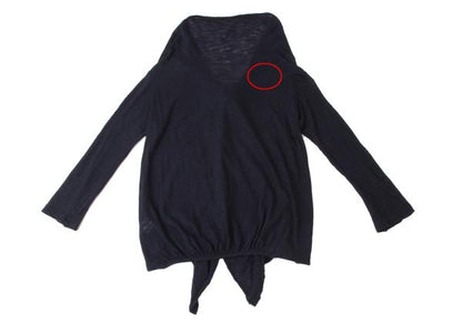 Y's Blue Cotton Wool Asymmetric Cardigan Size 2