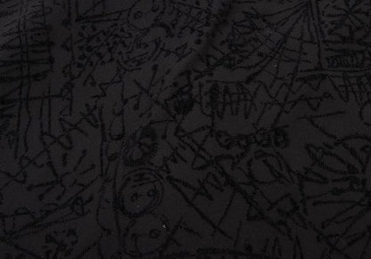 Y's Flock Print Sleeveless Blouse Black Size 3