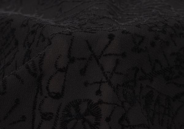 Y's Flock Print Sleeveless Blouse Black Size 3