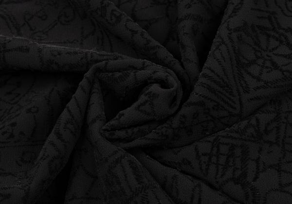 Y's Flock Print Sleeveless Blouse Black Size 3