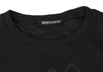 Y's Wool Flower Print Knit Top Black Size 3
