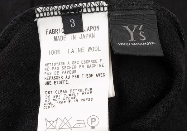 Y's Wool Flower Print Knit Top Black Size 3