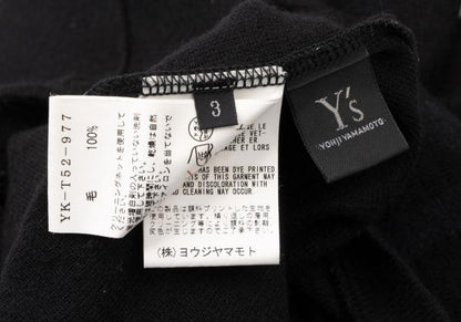 Y's Wool Flower Print Knit Top Black Size 3
