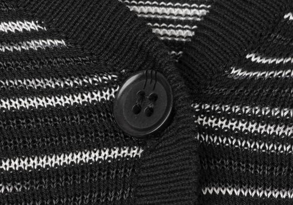 MISSONI Viscose Stripe Knit Cardigan Black/White Size 38