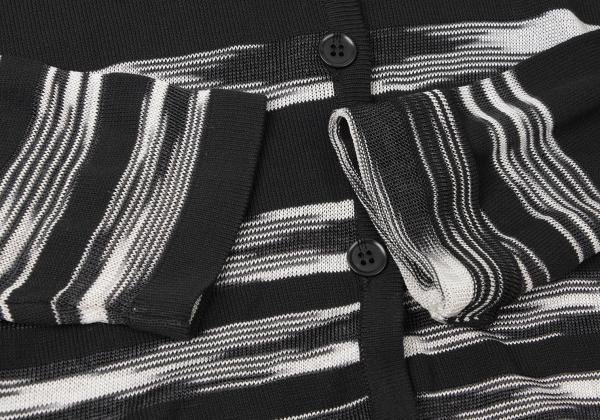 MISSONI Viscose Stripe Knit Cardigan Black/White Size 38
