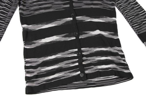 MISSONI Viscose Stripe Knit Cardigan Black/White Size 38