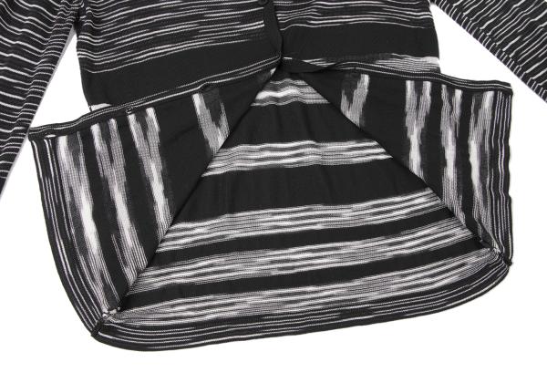 MISSONI Viscose Stripe Knit Cardigan Black/White Size 38