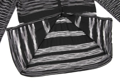 MISSONI Viscose Stripe Knit Cardigan Black/White Size 38