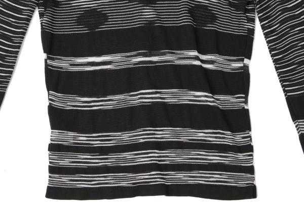 MISSONI Viscose Stripe Knit Cardigan Black/White Size 38