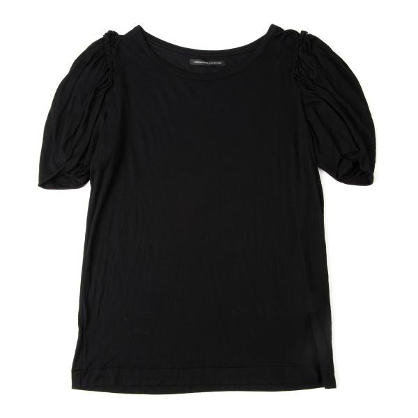 Y's Rayon Puff Sleeve Top Black Size 2