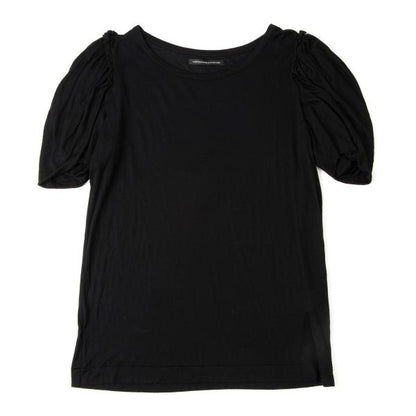 Y's Rayon Puff Sleeve Top Black Size 2