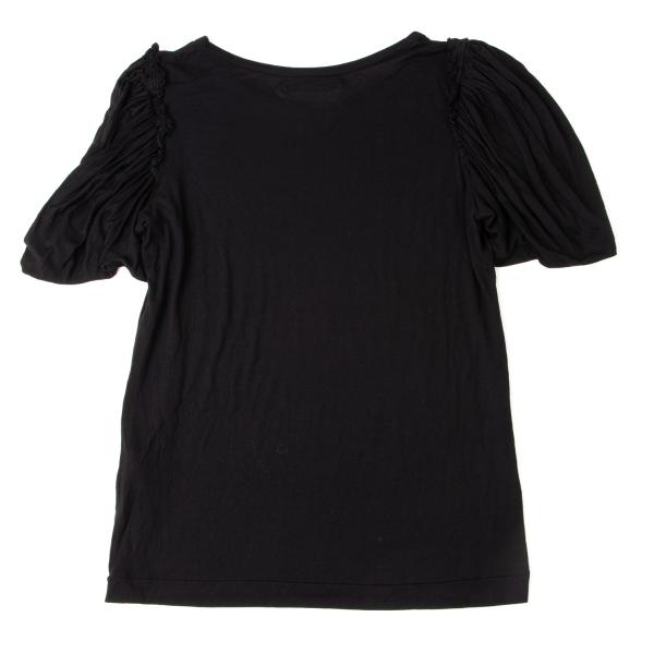 Y's Rayon Puff Sleeve Top Black Size 2