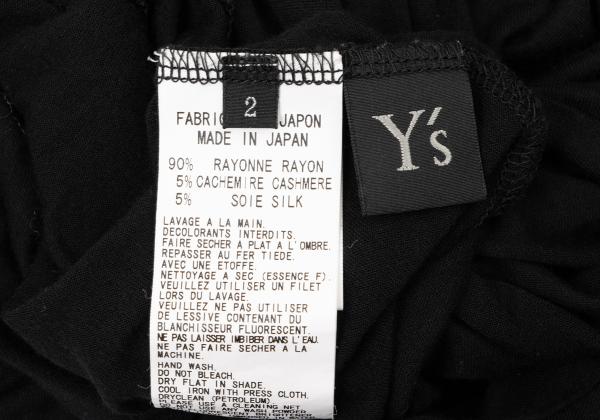 Y's Rayon Puff Sleeve Top Black Size 2