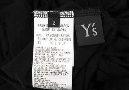 Y's Rayon Puff Sleeve Top Black Size 2