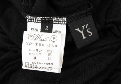 Y's Rayon Puff Sleeve Top Black Size 2