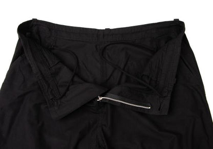 Y's Black Cotton Embroidered Wide Pants Size 2