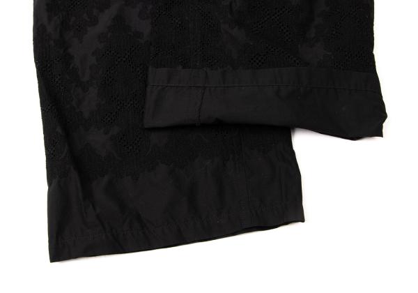 Y's Black Cotton Embroidered Wide Pants Size 2