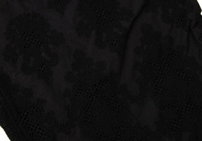 Y's Black Cotton Embroidered Wide Pants Size 2