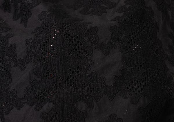 Y's Black Cotton Embroidered Wide Pants Size 2