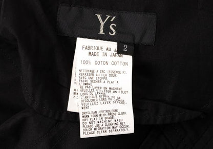 Y's Black Cotton Embroidered Wide Pants Size 2