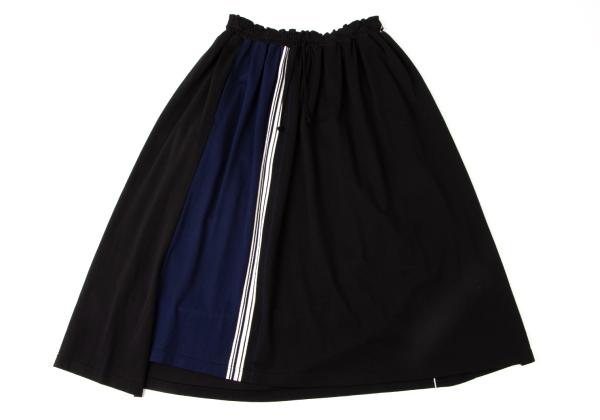 Y's 19AW Color Block Stripe Knit Skirt Multi Size 2