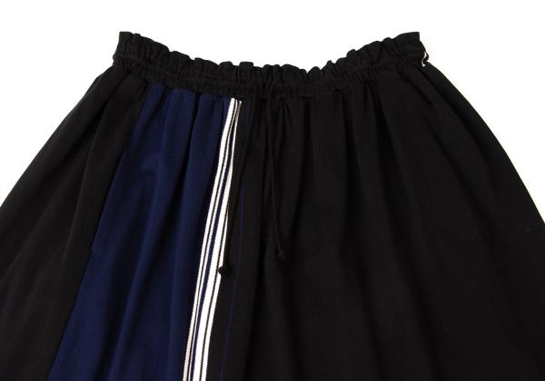 Y's 19AW Color Block Stripe Knit Skirt Multi Size 2