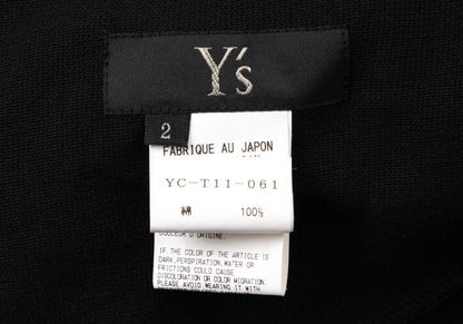 Y's 19AW Color Block Stripe Knit Skirt Multi Size 2