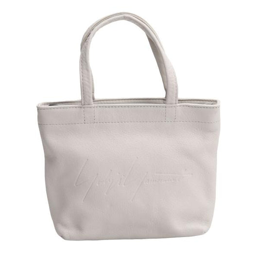 Yohji Yamamoto Embossed Logo Bag White
