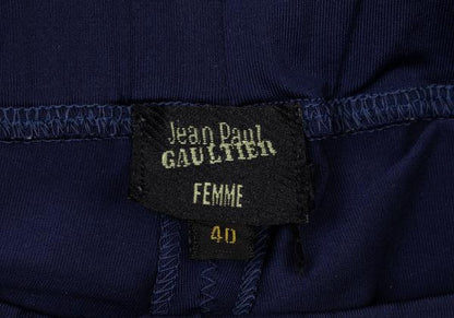 Jean Paul GAULTIER FEMME Stretch Nylon Leggings Navy Size 40