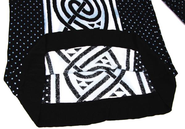 GIORGIO ARMANI Dot Graphic Print Sweater Rayon Black Size M