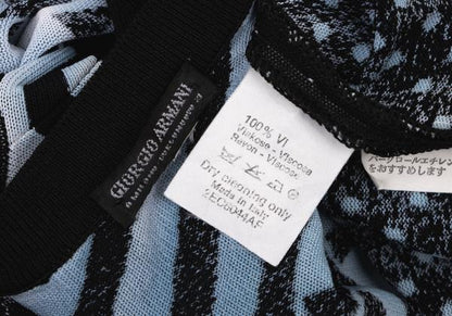 GIORGIO ARMANI Dot Graphic Print Sweater Rayon Black Size M