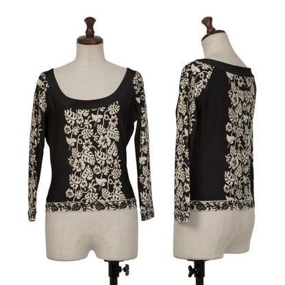 Jean Paul GAULTIER FEMME Botanical Print Top Black Size 40
