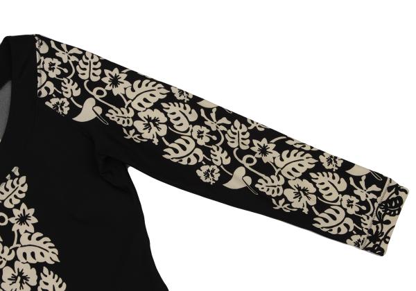 Jean Paul GAULTIER FEMME Botanical Print Top Black Size 40