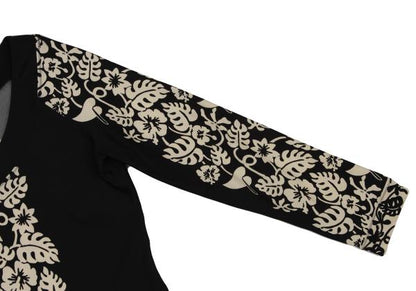 Jean Paul GAULTIER FEMME Botanical Print Top Black Size 40