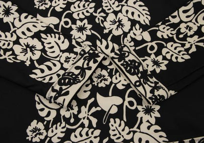 Jean Paul GAULTIER FEMME Botanical Print Top Black Size 40