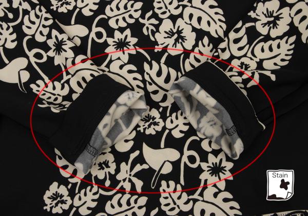 Jean Paul GAULTIER FEMME Botanical Print Top Black Size 40