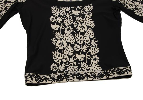 Jean Paul GAULTIER FEMME Botanical Print Top Black Size 40