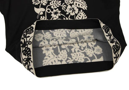 Jean Paul GAULTIER FEMME Botanical Print Top Black Size 40