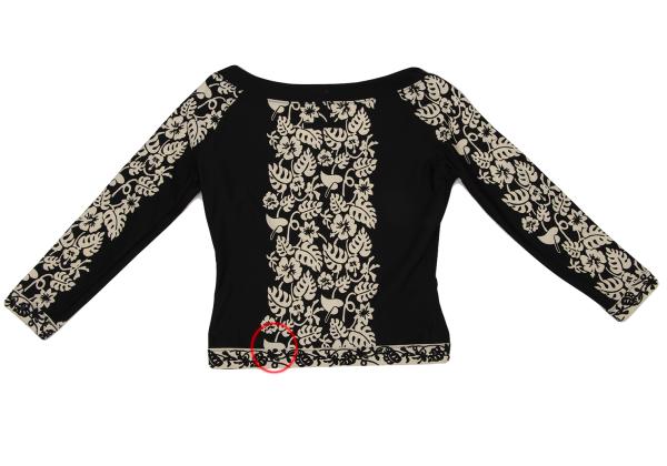 Jean Paul GAULTIER FEMME Botanical Print Top Black Size 40