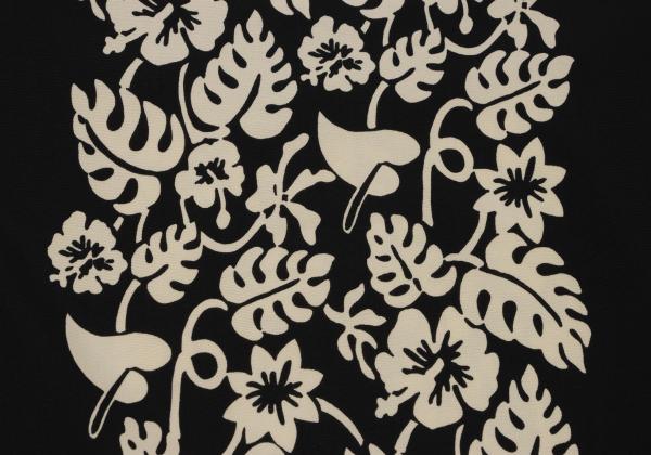 Jean Paul GAULTIER FEMME Botanical Print Top Black Size 40