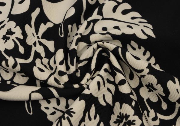 Jean Paul GAULTIER FEMME Botanical Print Top Black Size 40