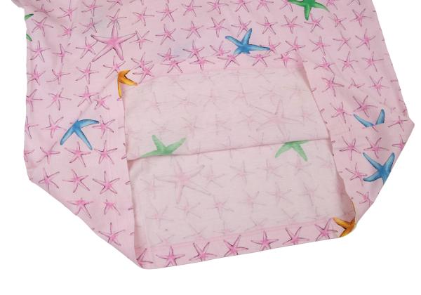 GIANNI VERSACE Cotton Starfish Print T-Shirt Pink Size M