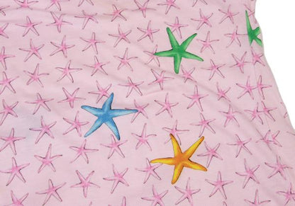 GIANNI VERSACE Cotton Starfish Print T-Shirt Pink Size M