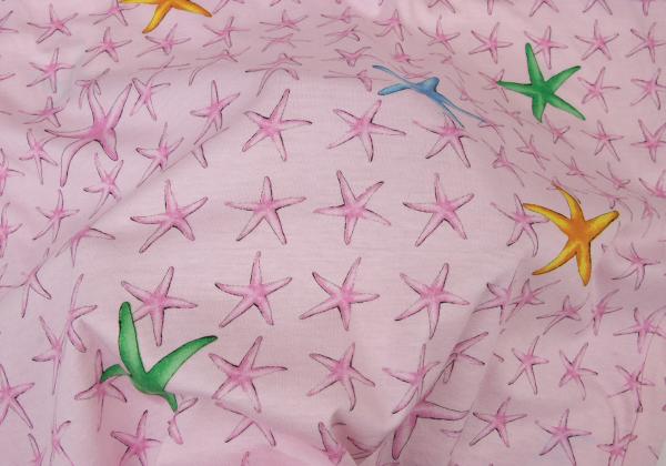 GIANNI VERSACE Cotton Starfish Print T-Shirt Pink Size M