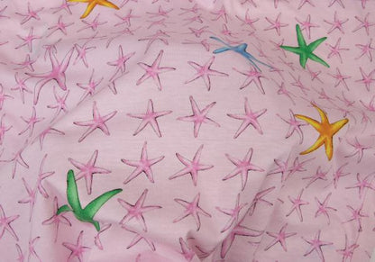 GIANNI VERSACE Cotton Starfish Print T-Shirt Pink Size M
