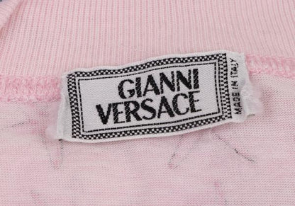 GIANNI VERSACE Cotton Starfish Print T-Shirt Pink Size M