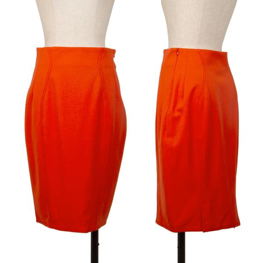 GIANNI VERSACE Panel Design A-Line Midi Skirt Red Size 40