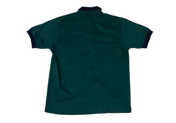 GUCCI Cotton Pocket Logo Embroidered Shirt Green/Navy Polo Size S